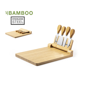 Set formaggi 4 pezzi in bamboo MILDRED MKT1713