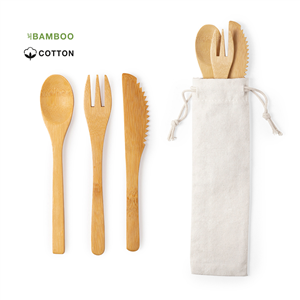 Set 3 posate in bamboo PLUSIN MKT6361