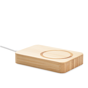 Wireless charger personalizzato magnetico in bamboo YAGO MO6570