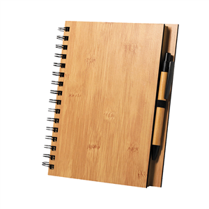 Quaderno a spirale con copertina in bamboo e penna in formato A5 NOTES BAMBOO PPH616