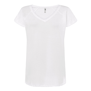 T-shirt promozionale da donna bianca in cotone 120gr JHK URBAN SEA TSLSEA-B