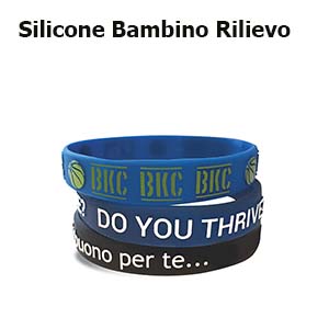 Braccialetti silicone personalizzati a rilievo da bambino BRACELET BAMBINO ZG22650