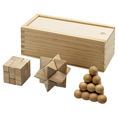 Set da 3 pezzi rompicapo in legno  BRAINIAC