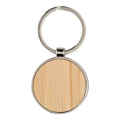 Portachiavi personalizzabile in bamboo e metallo TILLIE
