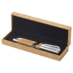 Penna personalizzata e roller in set sughero ELMER