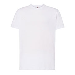T-shirt personalizzata, modello uomo, in 100% cotone bianca, JT