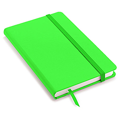 Quaderno personalizzato A5 con copertina soft touch con elastico NOTYSOFT-M FLU