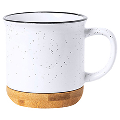 Tazza personalizzata in ceramica e bamboo da 330 ml LARRAY