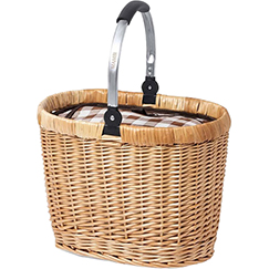 Cestino da picnic in vimini e cotone HALBAX