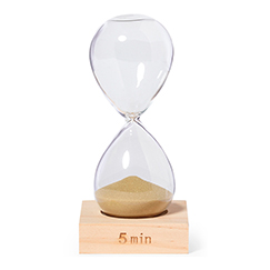 Clessidra in vetro e legno da 5 minuti FARAN