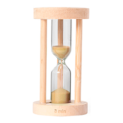 Clessidra in vetro e legno da 3 minuti TRINKET