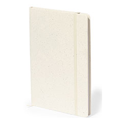 Quadernicon elastico personalizzati, con copertina A5 in cartone riciclato, TEMPOX
