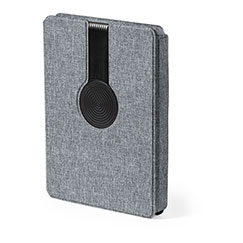 Organizer multifunzionale personalizzabile, con taccuino, caricatore wireless e power bank, MORRISON