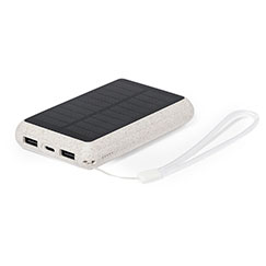 Power bank solare personalizzati, in fibra di grano, da 5000 mAh, DAWSON