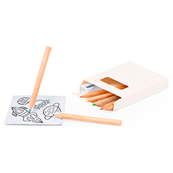 Set da disegno personalizzato in cartoncino piantabile con matite, temperino e 20 fogli ELARIS