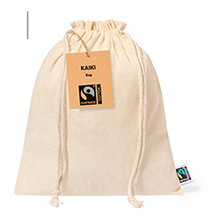 Sacchetto personalizzato in 100% cotone 105 gr/m2 cm 25x30 KAIKI FAIRTRADE