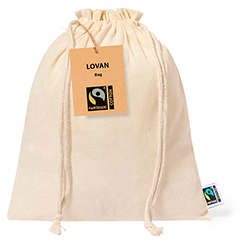 Sacchetto personalizzato in 100% cotone 105 gr/m2 cm 15x11 LOVAN FAIRTRADE
