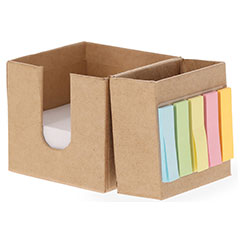Portapenne personalizzato, in cartone riciclato, con notes colorati, AROLAX