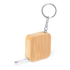 Portachiavi in bamboo personalizzati, con flessometro, AXLER 1M