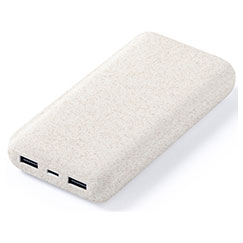 Power bank personalizzato, in fibra di grano, da 20.000 mAh, GOLBLUM