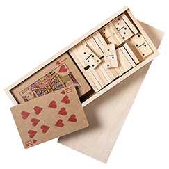 Set 2 giochi da tavolo in legno HALIN