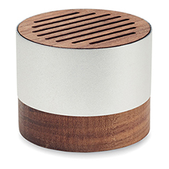 Speaker wireless personalizzabile, in alluminio riciclato e legno, SOUNEUZ