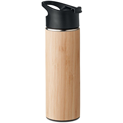 Bottiglia termica acciaio con dettagli legno 450 ml NANDA