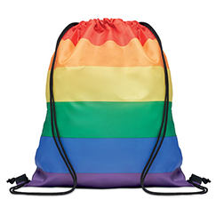 Sacchetta personalizzata, con fantasia arcobaleno, BOW