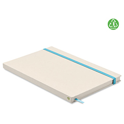 Quaderno personalizzato A5 con copertina in cartone del latte riciclato elastico MITO NOTE