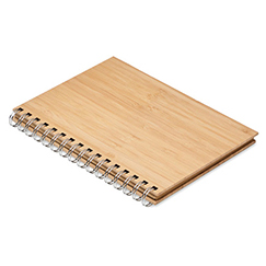 Quaderno personalizzato A5 con copertina in bamboo BRAM