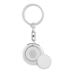 Portachiavi in metallo con gettone FLAT RING