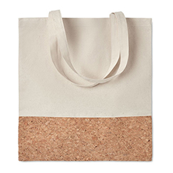 Shopper personalizzate in cotone e sughero, tessuto 160 gr, cm 38x41, ILLA TOTE