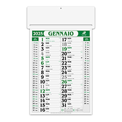 Calendario olandese mensile 12 fogli testata fustellata PASSAFOGLIO