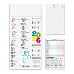 Calendario olandese mensile testata termosaldata SHADED MODERNO