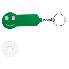 Portachiavi con disco estraibile per carrello spesa SMILE
