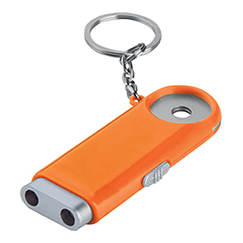 Portachiavi con gettone per carrello e luce MARKET