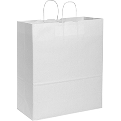 Borsa in carta personalizzata cm 45x48x20, carta bianca 110gr 