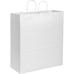 Borsa in carta personalizzata cm 36x41x13, carta bianca 100gr 