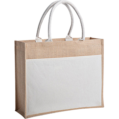 Borsa da spiaggia in juta e cotone JUDI