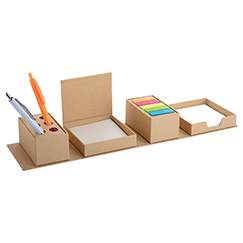 Set da scrivania con blocchi di carta e portapenne NOTES BOX CUBE