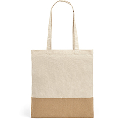 Shopper in cotone personalizzata 160gsm e imitazione Juta 37,5x41,5cm MERCAT