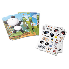 Gioco con adesivi composto da sei fogli MADAGASCAR