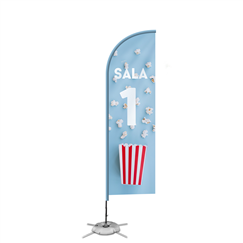 Bandiera personalizzata misura 72x400cm con struttura VELA M