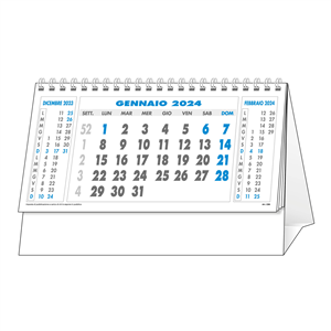 Calendario da tavolo trimestrale 12 fogli C6951 - Bianco