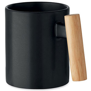 Tazza in ceramica con manico in legno CRENATE