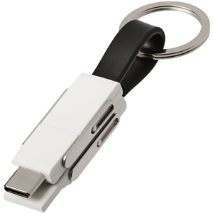 Cavetto adattatore con portachiavi 4-IN-1 ONE - Nero 