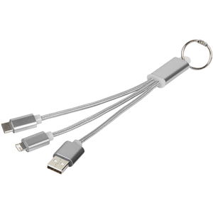 Cavo di ricarica 3 in 1 METAL - Silver 