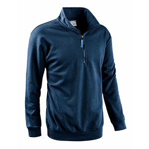 Felpa mezza zip SMASH - Blu Navy
