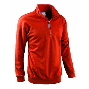 Felpa mezza zip SMASH - Rosso