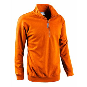 Felpa mezza zip SMASH - Arancio